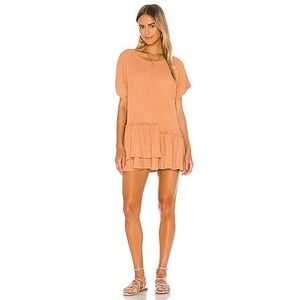 Free People‎ Beach Marni Asymmetrical Ruffle Tunic Dress Lovely Leo Size M